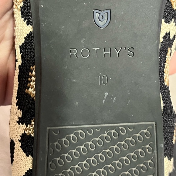 Rothy's Women's Leopard Print Flats - Black and Cream - Picture 4 of 4
